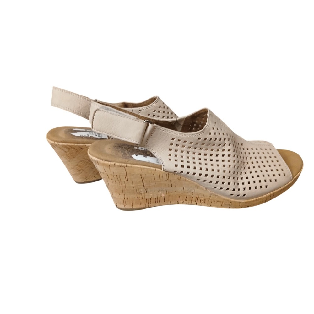 Rockport Briah Women's Tan Perforated Suede Cork Wedge Sling Back  Size 11M #956
